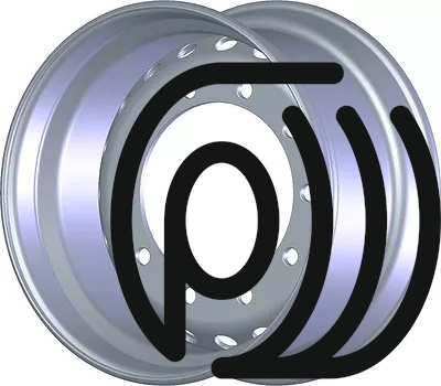 грузовой диск srw 11.75x22.5 10x335 et0 d281 (8221107) silver 5000кг усил. (15.5мм)